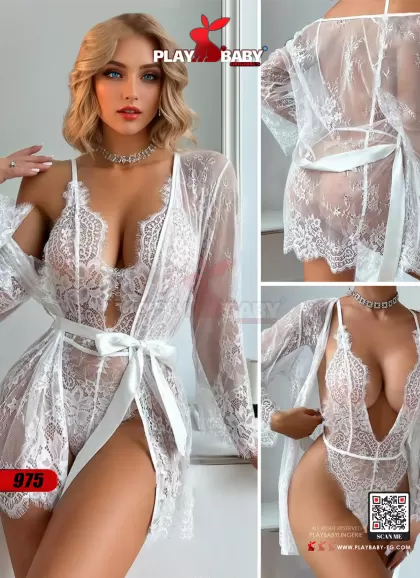 PlayBaby Lingerie  Elegant Guipure Babydoll - Code : 975