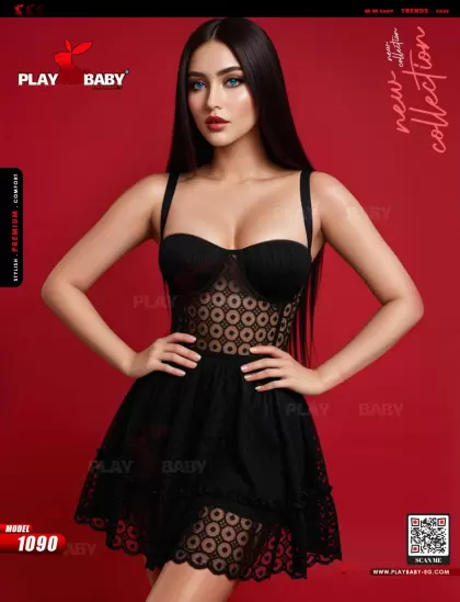 Play Baby Lingerie Mini Dress  (off shoulder) - CODE : 1090