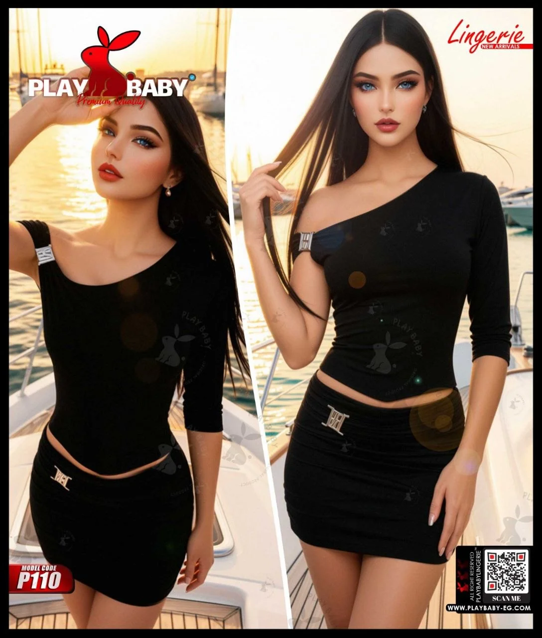PlayBaby Lingerie Two-Piece Set (Skirt and Top)- Code : P110
