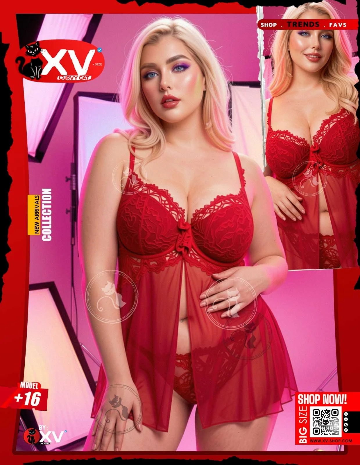 XV- LINGERIE BABY DOll Big size - CODE : +16