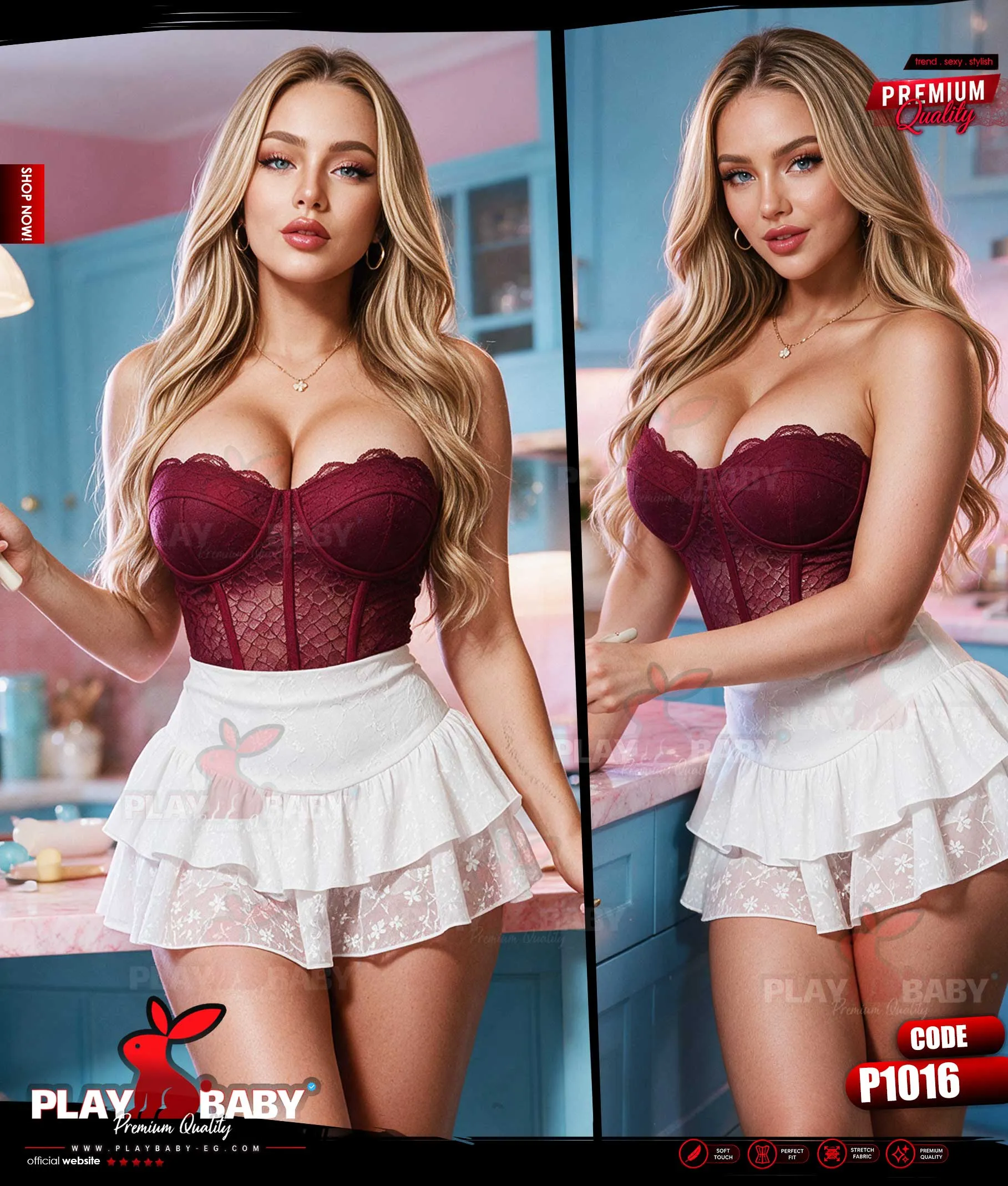 Playbaby lingerie -  skirt with suit : P1016