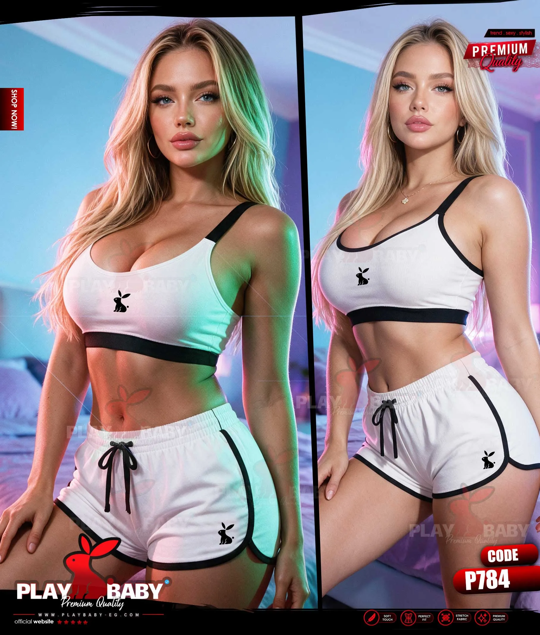 Play Baby Lingerie Sporty Two-Piece Set - CODE : P784